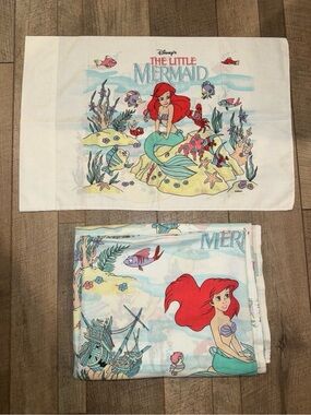 Vintage Disney Little Mermaid Ariel Twin Sheets